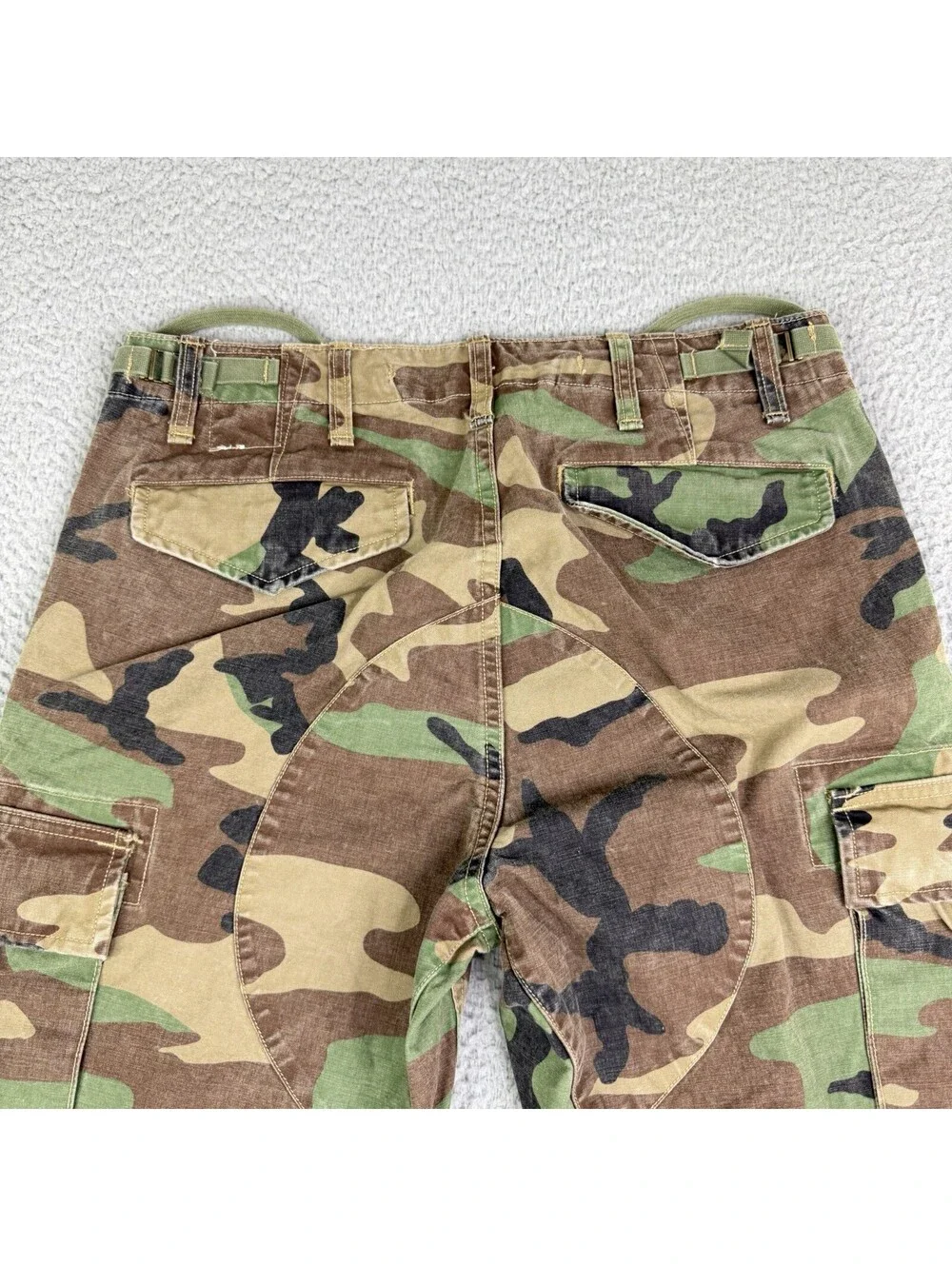Polo Ralph Lauren Military Surplus Utility Cargo Pants Green Camo Distress 30x30